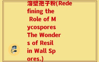 溶壁孢子粉(Redefining the Role of Mycospores The Wonders of Resilin Wall Spores.)