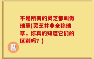 不是所有的灵芝都叫做瑞草(灵芝并非全称瑞草，你真的知道它们的区别吗？)