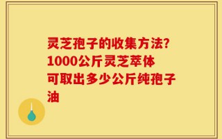 灵芝孢子的收集方法？1000公斤灵芝萃体可取出多少公斤纯孢子油