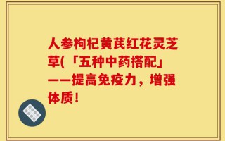 人参枸杞黄芪红花灵芝草(「五种中药搭配」——提高免疫力，增强体质！