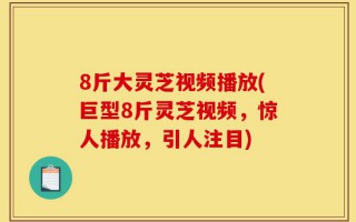 8斤大灵芝视频播放(巨型8斤灵芝视频，惊人播放，引人注目)