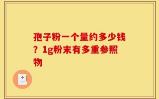 孢子粉一个量约多少钱？1g粉末有多重参照物