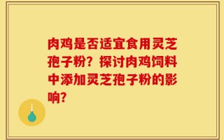 肉鸡是否适宜食用灵芝孢子粉？探讨肉鸡饲料中添加灵芝孢子粉的影响？