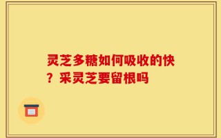 灵芝多糖如何吸收的快？采灵芝要留根吗