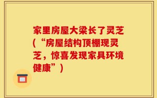 家里房屋大梁长了灵芝(“房屋结构顶棚现灵芝，惊喜发现家具环境健康”)