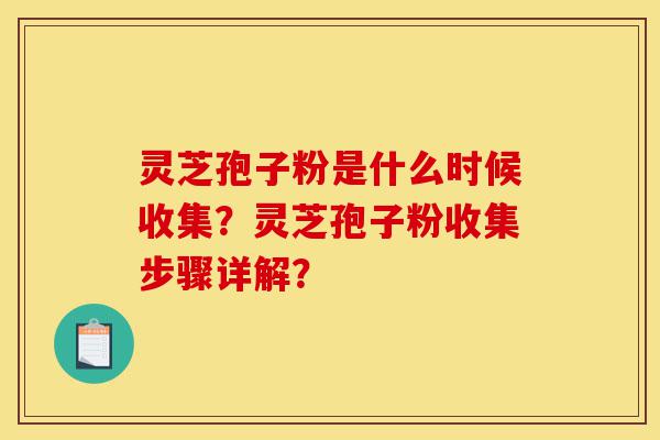 灵芝孢子粉是什么时候收集？灵芝孢子粉收集步骤详解？-第1张图片-灵芝之家