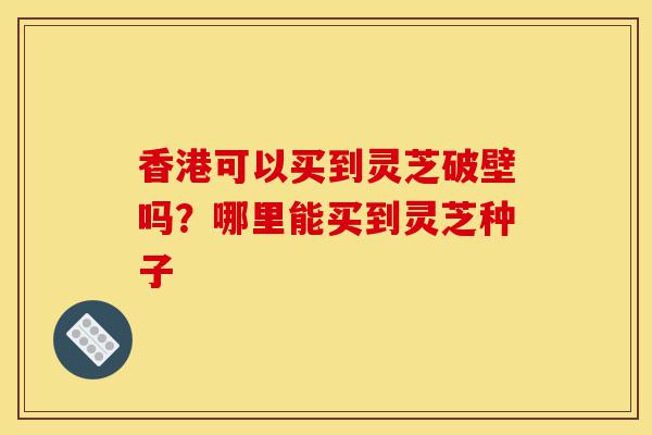 香港可以买到灵芝破壁吗？哪里能买到灵芝种子-第1张图片-灵芝之家