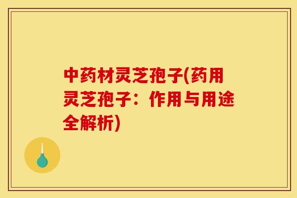 中药材灵芝孢子(药用灵芝孢子:作用与用途全解析)-第1张图片-灵芝之家 中药材灵芝孢子(药用灵芝孢子:作用与用途全解析)-第1张图片-灵芝之家