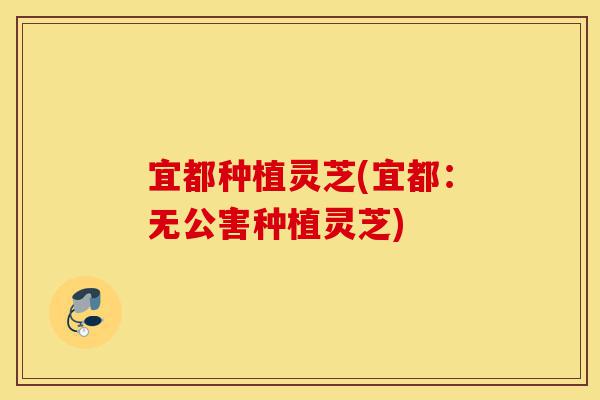 宜都种植灵芝(宜都:无公害种植灵芝)-第1张图片-灵芝之家 宜都种植灵芝(宜都:无公害种植灵芝)-第1张图片-灵芝之家