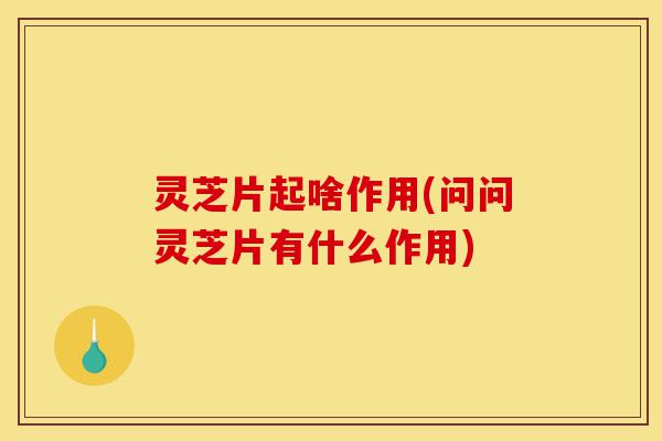 灵芝片起啥作用(问问灵芝片有什么作用)-第1张图片-灵芝之家 灵芝片起啥作用(问问灵芝片有什么作用)-第1张图片-灵芝之家