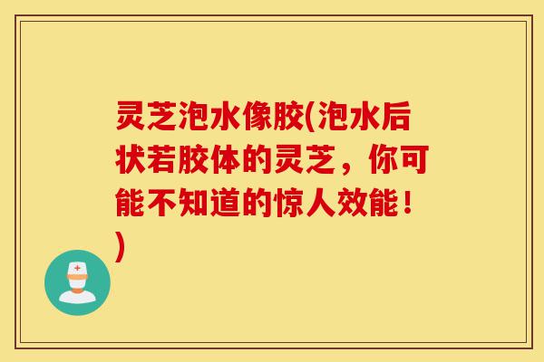 灵芝泡水像胶(泡水后状若胶体的灵芝,你可能不知道的惊人效能!)-第1张图片-灵芝之家 灵芝泡水像胶(泡水后状若胶体的灵芝,你可能不知道的惊人效能!)-第1张图片-灵芝之家
