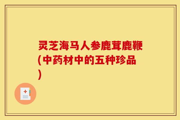 灵芝海马人参鹿茸鹿鞭(中药材中的五种珍品)-第1张图片-灵芝之家 灵芝海马人参鹿茸鹿鞭(中药材中的五种珍品)-第1张图片-灵芝之家