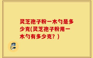 灵芝孢子粉一木勺是多少克(灵芝孢子粉用一木勺有多少克？)