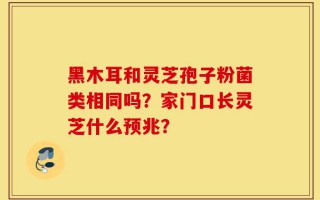 黑木耳和灵芝孢子粉菌类相同吗？家门口长灵芝什么预兆？