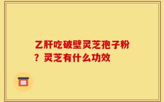 乙肝吃破壁灵芝孢子粉？灵芝有什么功效