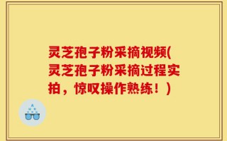 灵芝孢子粉采摘视频(灵芝孢子粉采摘过程实拍，惊叹操作熟练！)