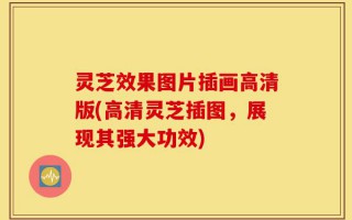 灵芝效果图片插画高清版(高清灵芝插图，展现其强大功效)