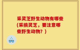 采灵芝野生动物有哪些(采摘灵芝，要注意哪些野生动物？)