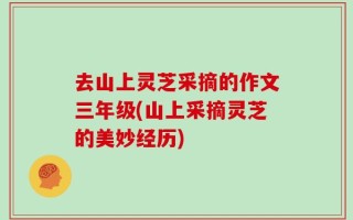去山上灵芝采摘的作文三年级(山上采摘灵芝的美妙经历)