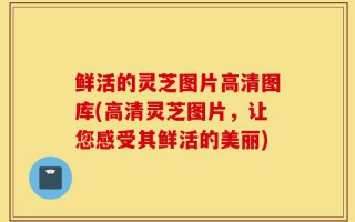 鲜活的灵芝图片高清图库(高清灵芝图片，让您感受其鲜活的美丽)
