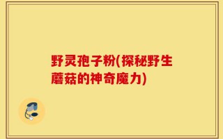 野灵孢子粉(探秘野生蘑菇的神奇魔力)