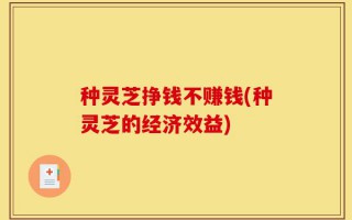 种灵芝挣钱不赚钱(种灵芝的经济效益)