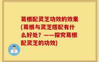 葛根配灵芝功效的效果(葛根与灵芝搭配有什么好处？——探究葛根配灵芝的功效)
