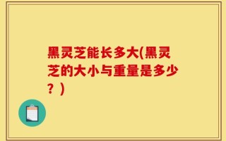 黑灵芝能长多大(黑灵芝的大小与重量是多少？)