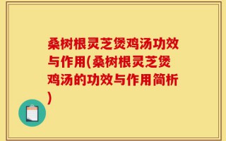 桑树根灵芝煲鸡汤功效与作用(桑树根灵芝煲鸡汤的功效与作用简析)
