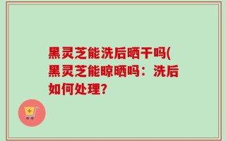 黑灵芝能洗后晒干吗(黑灵芝能晾晒吗：洗后如何处理？