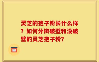 灵芝的孢子粉长什么样？如何分辨破壁和没破壁的灵芝孢子粉？