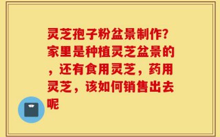 灵芝孢子粉盆景制作？家里是种植灵芝盆景的，还有食用灵芝，药用灵芝，该如何销售出去呢