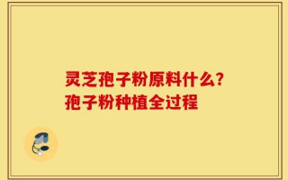 灵芝孢子粉原料什么？孢子粉种植全过程
