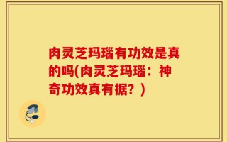 肉灵芝玛瑙有功效是真的吗(肉灵芝玛瑙：神奇功效真有据？)