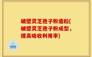 破壁灵芝孢子粉造粒(破壁灵芝孢子粉成型，提高吸收利用率)