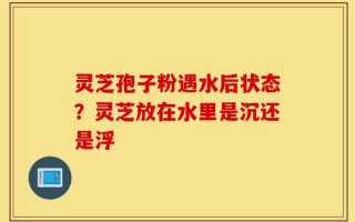 灵芝孢子粉遇水后状态？灵芝放在水里是沉还是浮