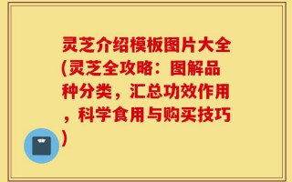 灵芝介绍模板图片大全(灵芝全攻略：图解品种分类，汇总功效作用，科学食用与购买技巧)