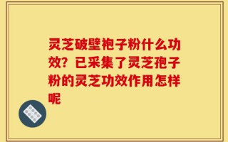 灵芝破壁袍子粉什么功效？已采集了灵芝孢子粉的灵芝功效作用怎样呢