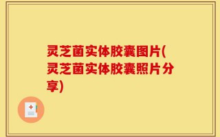 灵芝菌实体胶囊图片(灵芝菌实体胶囊照片分享)