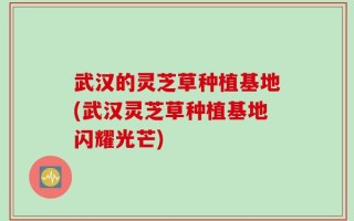武汉的灵芝草种植基地(武汉灵芝草种植基地闪耀光芒)