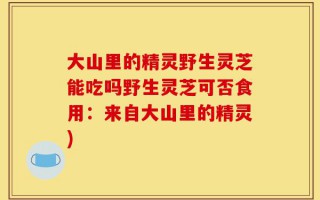 大山里的精灵野生灵芝能吃吗野生灵芝可否食用：来自大山里的精灵)