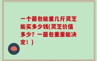 一个菌包能重几斤灵芝能买多少钱(灵芝价值多少？一菌包重量能决定！)