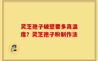 灵芝孢子破壁要多高温度？灵芝孢子粉制作法
