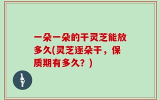 一朵一朵的干灵芝能放多久(灵芝逐朵干，保质期有多久？)