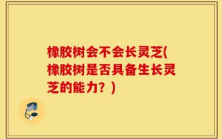 橡胶树会不会长灵芝(橡胶树是否具备生长灵芝的能力？)