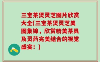 三宝茶煲灵芝图片欣赏大全(三宝茶煲灵芝美图集锦，欣赏精美茶具及灵药完美结合的视觉盛宴！)