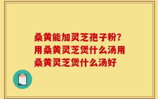 桑黄能加灵芝孢子粉？用桑黄灵芝煲什么汤用桑黄灵芝煲什么汤好