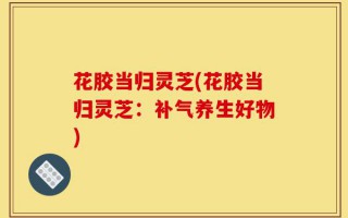 花胶当归灵芝(花胶当归灵芝：补气养生好物)