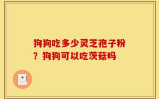 狗狗吃多少灵芝孢子粉？狗狗可以吃茨菇吗