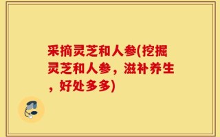 采摘灵芝和人参(挖掘灵芝和人参，滋补养生，好处多多)